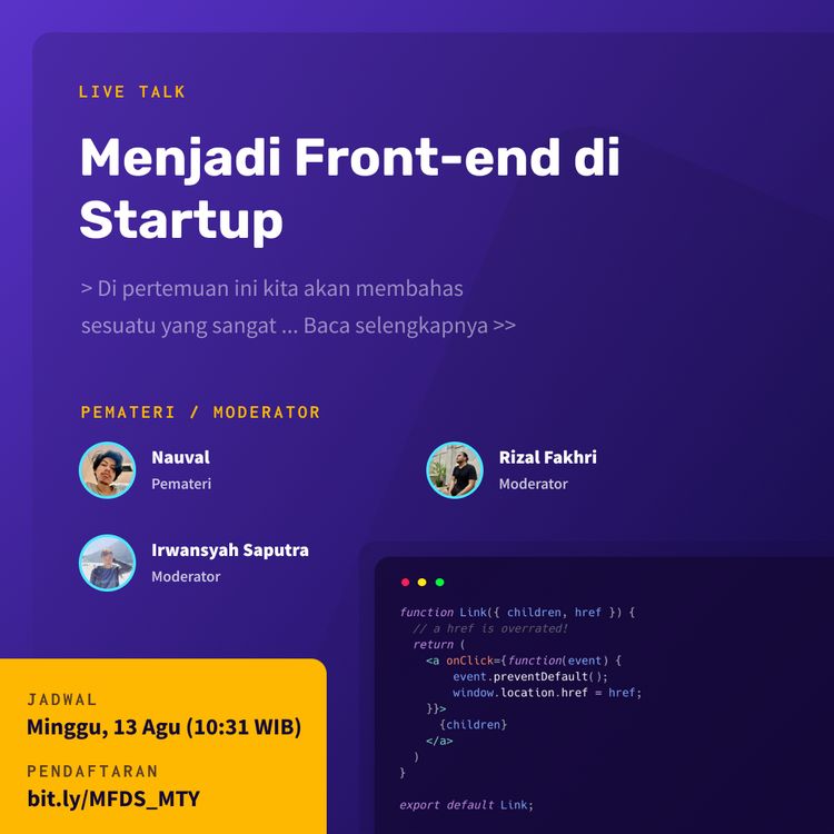 Menjadi Front-end di Startup